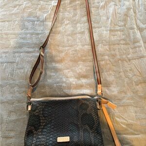 Consuela Midtown Crossbody in the "Rattler" embossed snake print crossbody NEW